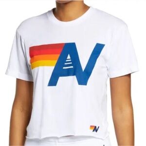 Aviator Nation Logo Boyfriend Tee white XS